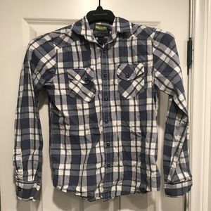 American Rag Blue Slim Fit Flannel X-Small